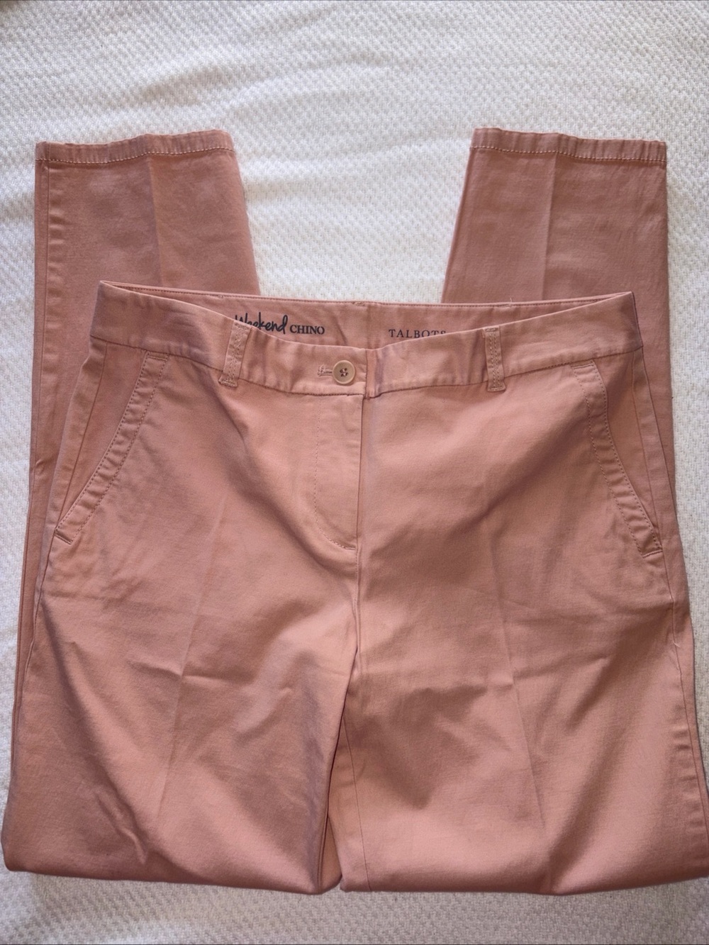 TALBOTS-The Weekend Chino Pant Dusty Pink Rose Sz 4 EXC
